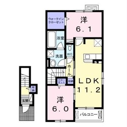 トー・アルブルA・Bの物件間取画像